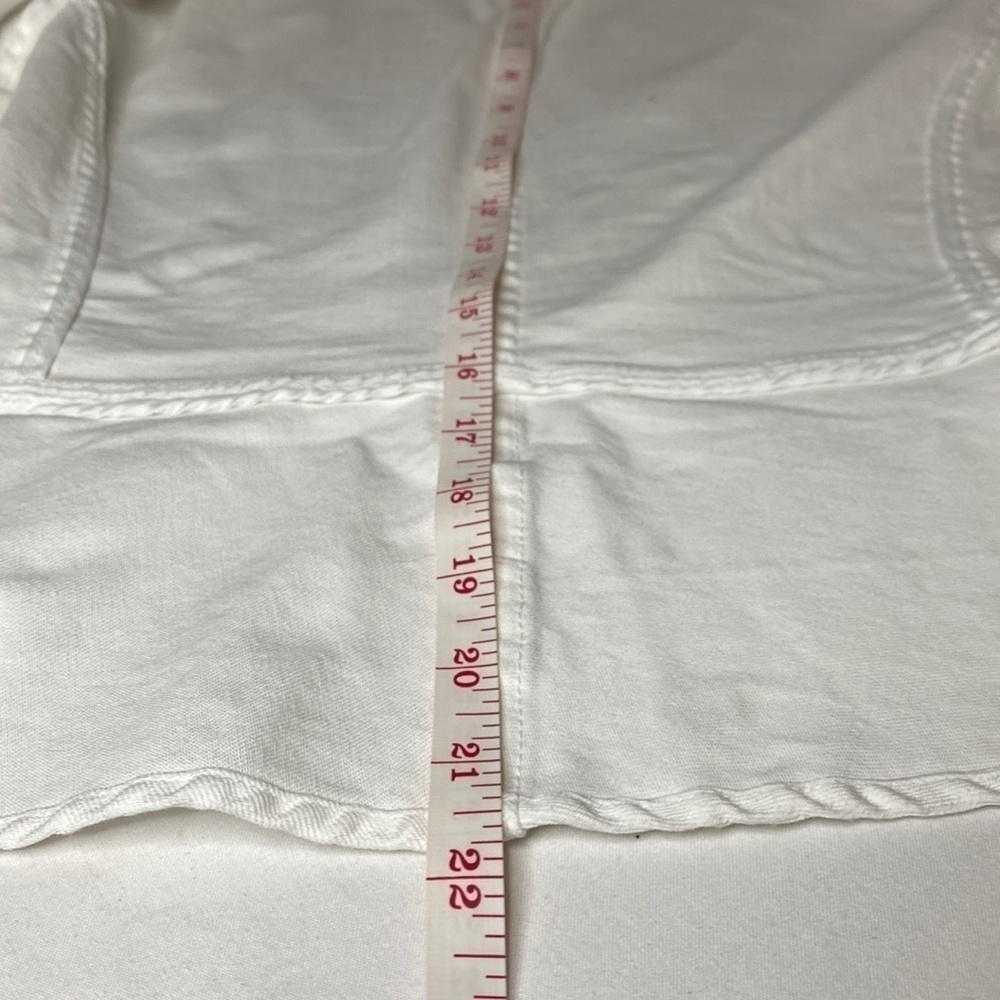 New Directions Petite White Jean Blazer w/ Zipper Accents Size Petite L - Picture 9 of 10